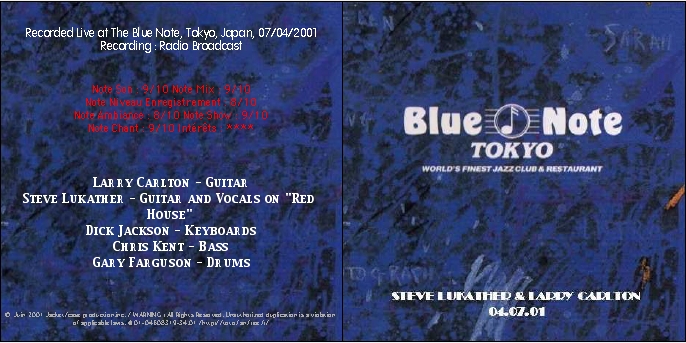 Bootlegs Lukather Carlton : Blue Note Tokyo